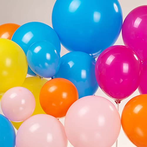 Hot Pink Blue Yellow Orange Balloons 160Pcs For Moana Theme Balloon Garland Arch Kit Summer Tropical For Baby Moana Birthday Decorations Luau Hawaiian Aloha Beach Party #TOP7