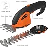 GARCARE 2-in-1 Cordless Grass Shear & Shrub Trimmer, 7.2V Lightweight Handheld Grass Trimmer, Cordless Trimmer for Bushes with 2000mAh Battery & Type-C Charging