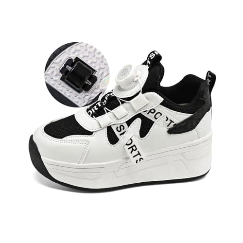 Kids Roller Shoes for Boys Girls, Sport Roller Skate Sneaker for Boys Girl, Outdoor Sport Shoes Sneakers with 2 Wheels, Unisex Retractable Skating Shoes for Children's Park Sports Walking