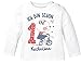SpecialMe® Baby Langarmshirt mit Namen und Zahl zum 1. Geburtstag Kleiner Bär Geschenk Mädchen Bio-Baumwolle weiß 80/86 (10-15 Monate)