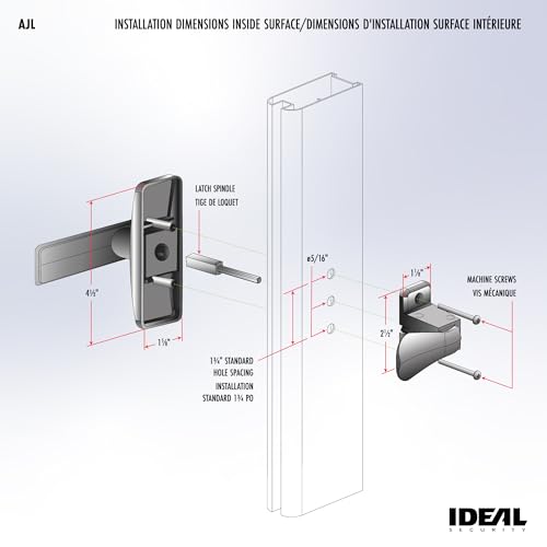 Ideal Security Door Lever for Storm and Screen Doors, Satin Nickel (2-Piece Set) - Thumbnail 6