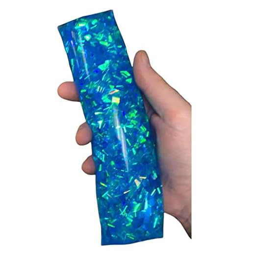 FidgetyToys 8" Jumbo Wiggle Water Snake Toy - Giant Water Wiggler Sensory Fidget Desk Toys and Stress Reliever For Adults and Kids- Assorted Vibrant Colors with Shiny Foil Inside