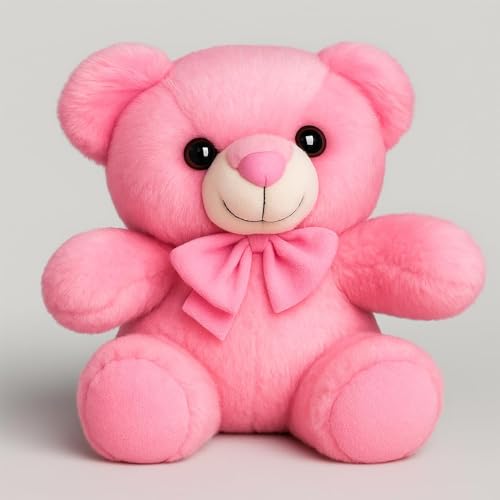 Image of Pink Teddy Plush Soft Toy for Kids & Adults | Cute Stuffed Teddy Bear for Bedroom Decoration, Baby Playtime & Birthday Gifts