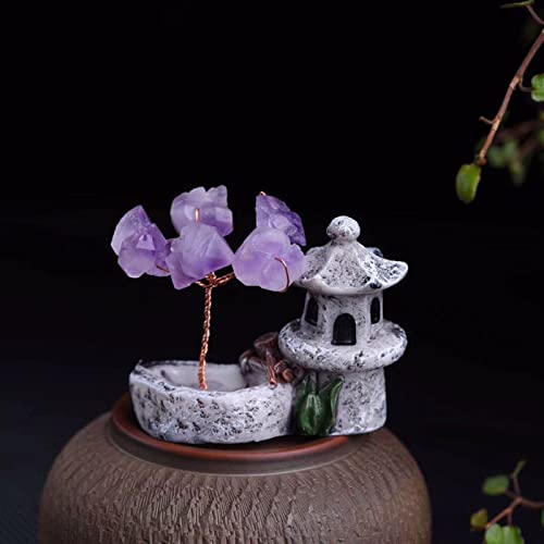 Soulnioi Healing Crystal Amethyst Money Tree Bonsai Tree Feng Shui Tree Ornament for Home Decor Luck Gift - Image 3