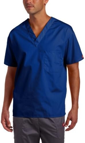 DickiesEveryday Scrubs Unisex Plus Size V-Neck Top Solid Scrub Top