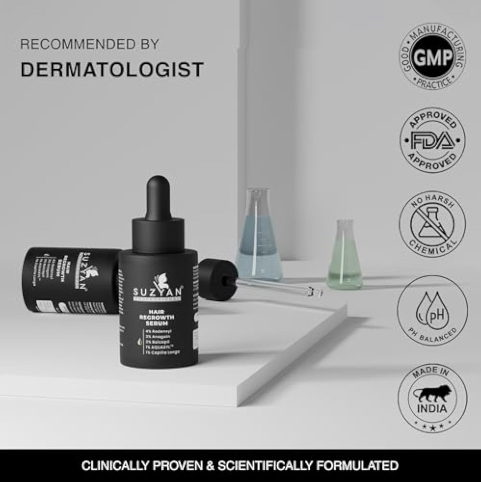 Hair Regrowth Serum with Redensyl & Anagain, 30ml