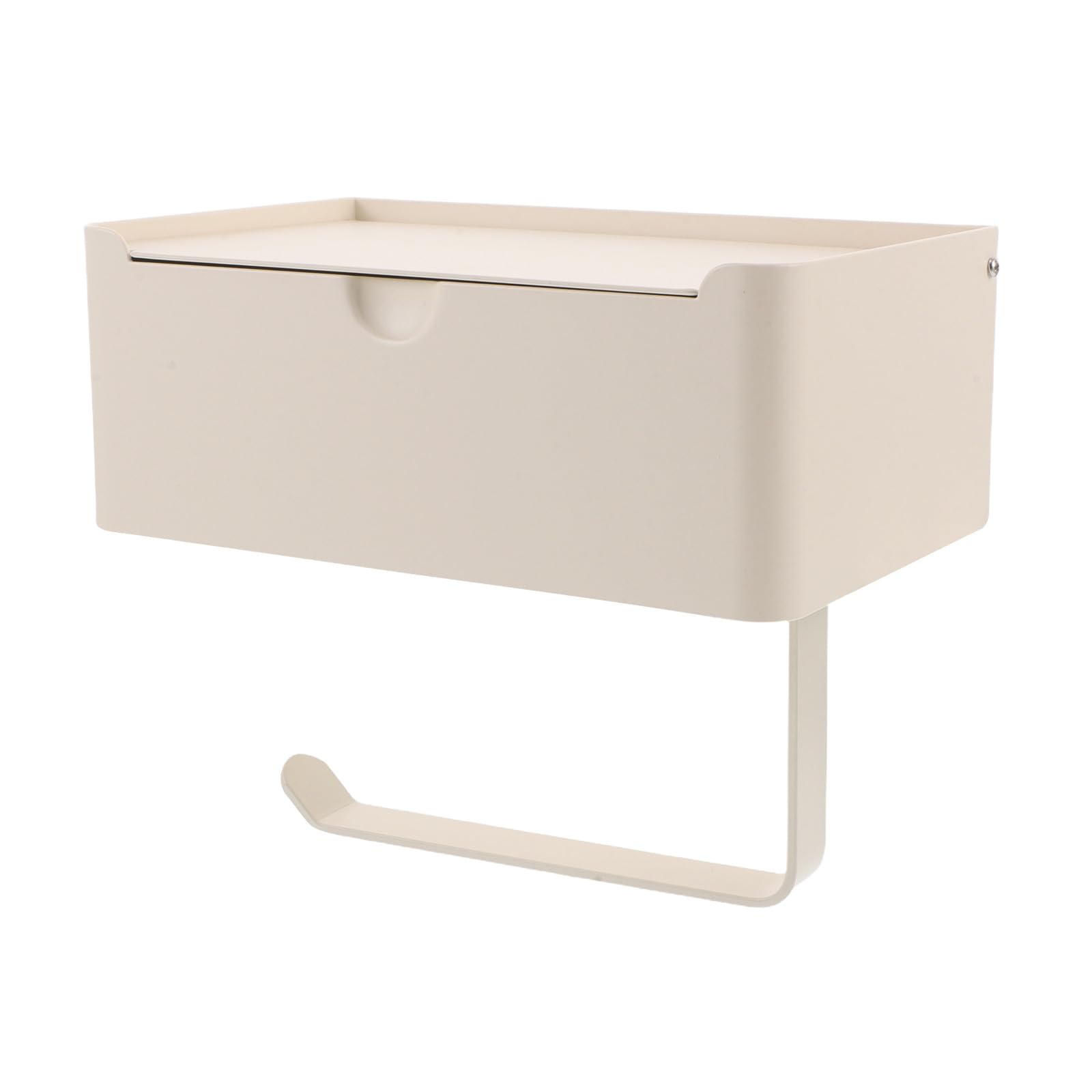 Portarrollos de Papel Higiénico sin Tornillos Beige para Baño