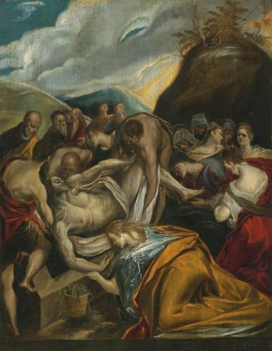 La Mise au tombeau du Christ par El Greco Affiche Art Mural Moderne 60x90cm