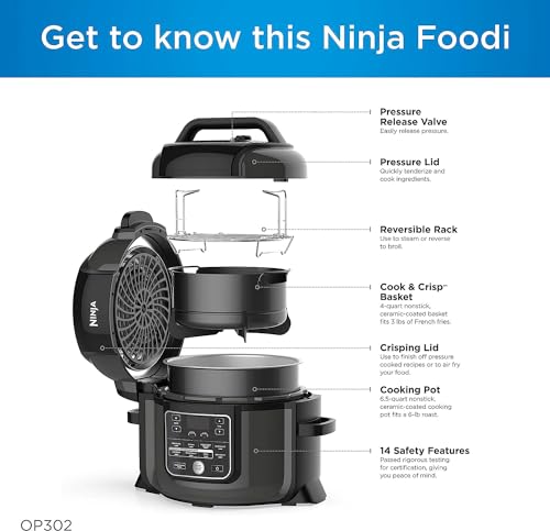 Ninja-OP301-Foodi-9-in-1-Pressure-Broil-Dehydrate-Slow-Cooker-Air-Fryer-and-More-with-65-Quart-Capacity-and-45-Recipe-Book-and-a-High-Gloss-Finish