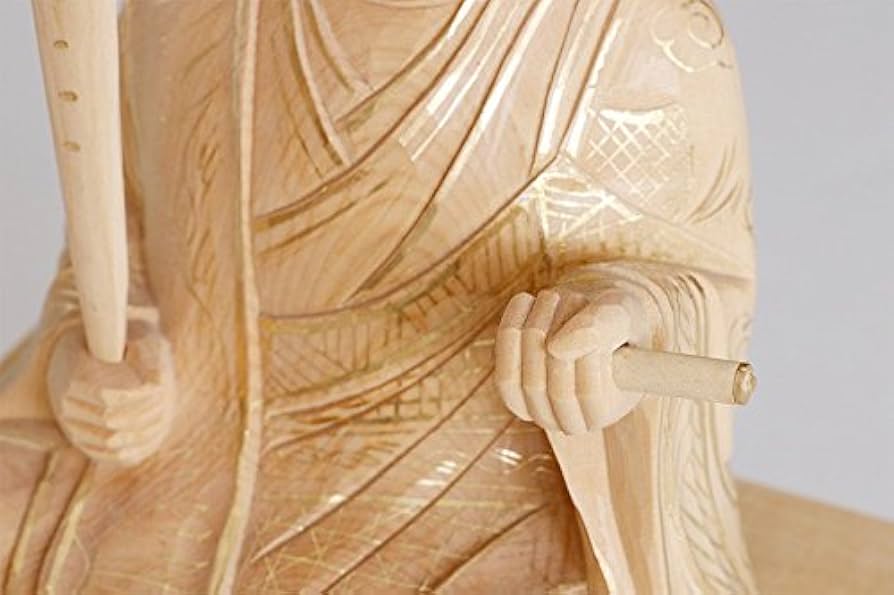 日蓮聖人坐像 2.5寸#079 金彩有り ◆白檀 木彫 仏像 日蓮聖人坐像 2.5寸#079 金彩有り ◇白檀 木彫 仏像