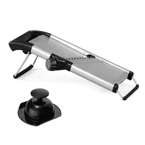 Supernal Adjustable Mandoline Slicer for Kitchen,Stainless Steel Mandoline Vegetable Slicer-French