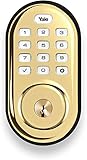 Yale Security Living Keyless Push Button Deadbolt in Polished Brass (Standalone) (YRD210-NR-605)