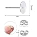 190 PCS Hypoallergenic 925 Sterling Silver Plated Earrings Posts Flat Pad Blank Earrings Pin Studs with 925 Sterling Silver Earring Backs for DIY Jewelry Making Findings(5mm 6mm 8mm)