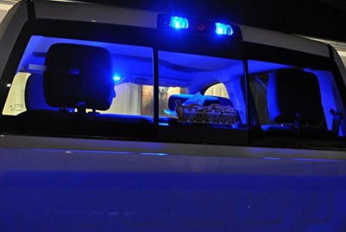 Miniatura 7 de iJDMTOY par de focos de luz LED azules centellantes 10-SMD 921 912 920 168 T10 de repuesto para autos