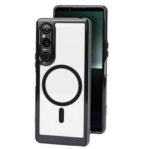 for Sony Xperia 1 V [SO-51D/ SOG10 /A301SO /XQ-DQ44] �p �P�[�X Magsafe �Ή� �J�����ی� ���^ �y�� �ϏՌ� ����~�� ���΂ݖh�~ �w��h�~ ��G�肪�ǂ� �S�ʕی� �����Ȕw�ʃp�l�� TPU�f��