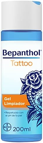 Bepanthol Tattoo Gel Limpiador e Hidratante para Tatuajes, 200 ml