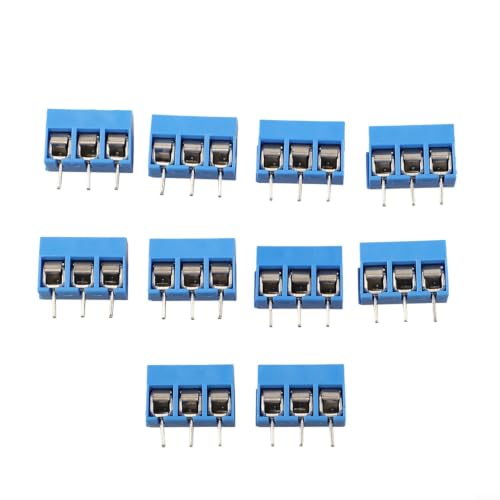Image of KF301-3P Terminal Block 5.08mm Pitch Screw Wire Connector for PCB for arduino - Blue 10pcs Pack