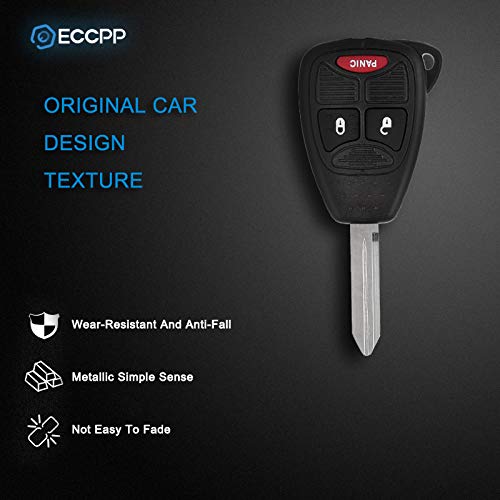 Eccpp Key Fob (Only Shell) For Dodge Grand Caravan For C Hrysler For D Odge Ram 1500 For J Eep Patriot 2X Uncut Keyless Entry Remote Control Case Oht692713Aa #TOP3