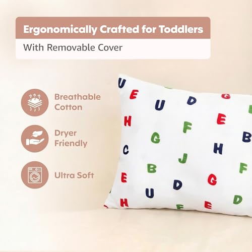 Image of A Cherry Soft Comfort Cushion for Toddlers (2+ Years) | Cotton Cover | Washable | Lightweight | Unisex (ABC)