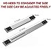 2 Pack Heavy Duty Extensible Appliance Rollers, Adjustable Washing Machine Base Washer Dryer Pedestals Wheels, Easy Sliders Appliance Movers for Refrigerators, Dishwashers, Max Load 500KG (Silver)