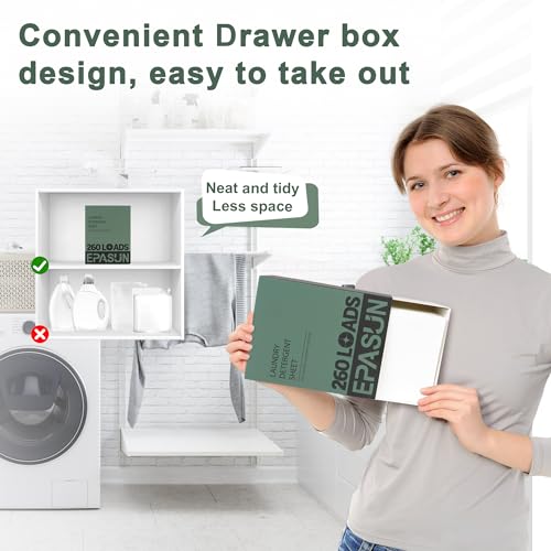 Image of Laundry Detergent Sheets 260 Loads, Fresh Scent, Eco-Friendly Liquidless Soap Strips, Plant-Based, Hypoallergenic Washing Supplies (Pack of 2)