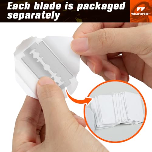 Image of WRAPXPERT Wrapping Paper Cutter 4Pack (19 Blades), Vinyl Cutter Car Wrap Cutting Tool Snitty Safety Vinyl Film Cutter with Razor Blade for Window Tint, Car Wrap
