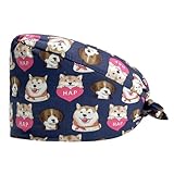 DOKRIN Cuffie mediche per capelli e barba,Un berretto da lavoro stampato, unisex, traspirante, regolabile, adatto per infermieri, dentisti, farmacisti e medici.