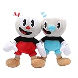 fxwl Juguete de Peluche 2 Piezas De Videojuego Cuphead Plush Mugman Boss The Devil Legendario Cáliz Suave Peluche Muñeco De Peluche Juguete Niños Regalos