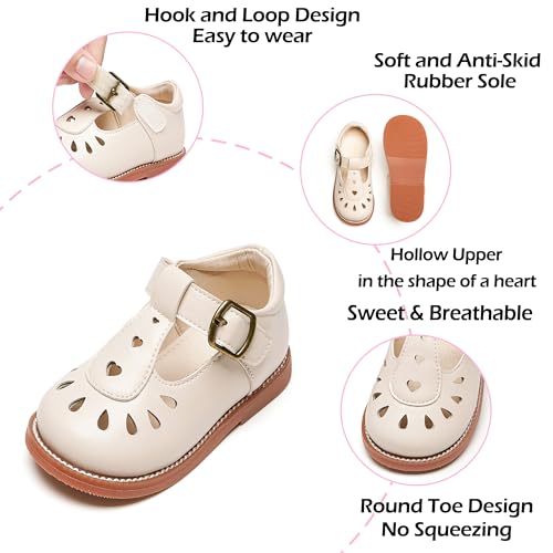 Image of PHIRAMIN Toddler Girl Mary Jane Dress Shoes-Little Girl School Uniform Shoes for Wedding Party