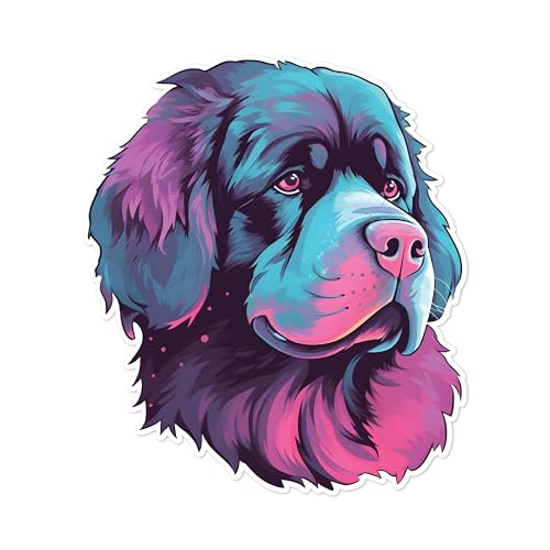 Image of Yoonek Graphics Newfoundland Dog Vinyl Decal Sticker for Car, Laptop, Tumbler, More. #009779-8