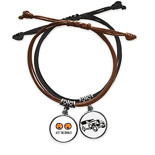 Bracelet main chaîne orange amusant dessin à offrir pour célébrer l'amitié