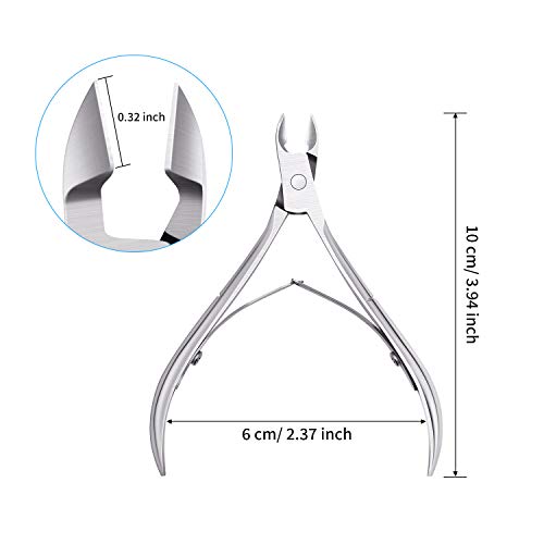 Mudder MUDDER-CUTICLE TRIMMER-01 3 Packs Cuticle Nippers Cuticle Cutter Stainless Steel Professional Nail Cuticle Trimmer Pointed Blade Cuticle Remover Scissors Pedicure Manicure Tool thumb #2