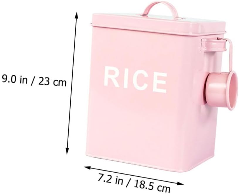 Pet Food Storage Bucket and Cat Food Container with Measuring Cup Large Capacity Rice Bin for Household