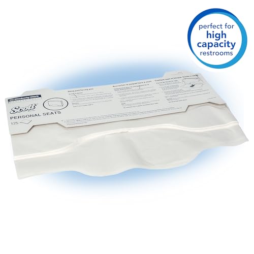 Scott Professional Toilet Seat Cover (07410), White, Disposable, 125 Covers / Pack, 24 Packs / Case