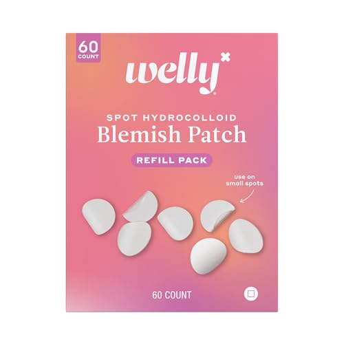 Welly Bandages - Face Saver Hydrocolloid Adhesive Small Spot Shape Clear Value Pack - 60ct