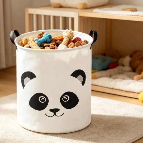 Image of Baby Laundry Hamper,Kids Laundry Baskets,Waterproof Storage Bin(Panda)