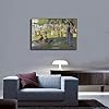 WCYB Study for A Sunday on La Grande Jatte by Georges Seurat Prints Posters Canvas Deco Paintings Wall Art For Office Living Room Frame 24" L X 36" W #5