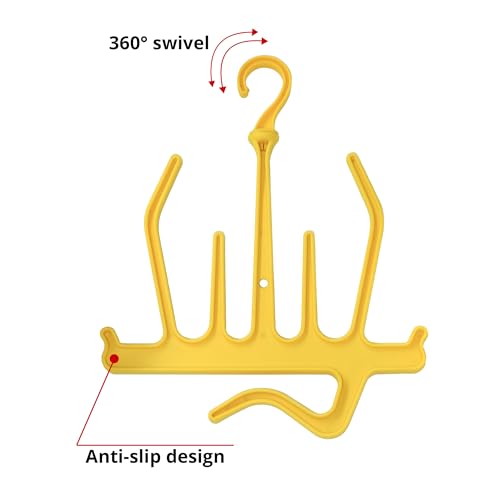 Saekodive Accessory Hanger for Mask, Hood, Gloves, Boots, Fins - Multi-Purpose, Anti-Slip - for Diving Gear and Outdoor Activities (Yellow) - Thumbnail 2