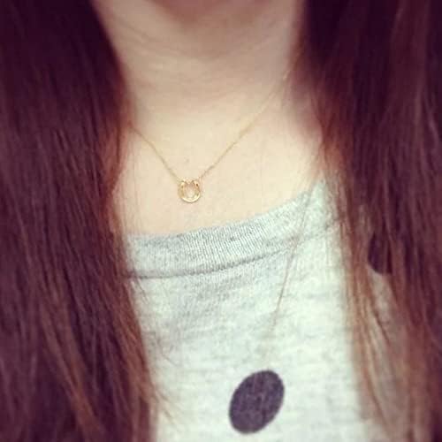 LANG XUAN Good Luck Horseshoe Pendant Friendship Chain Necklace with Meaning Card for Women Silver Gift - 2