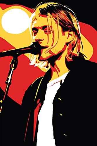 Kurt Cobain Nirvana Poster - 12x18 inch Wall Poster 170 GSM Paper | Home & Office Decoration | Gloss Finish Unframed Poster | RAINFIRE CREATION! RCP1429