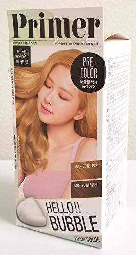 Hair Color Primer, Mise en Scene Hello Bubble Foam Color Easy Hair Bleach Amore Pacific Korean Self Hair Coloring