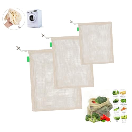 BESPORTBLE 9 Peças Sacos De Vegetais Sacos De Organização De Frutas Sacos Com Cordão Sacos De Malha