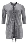 malvinas war  Malvin Damen Marken-Strickjacke mit Fransen, grau, GröÃŸe:48/50