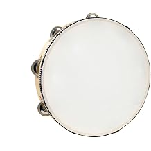 Hand Held Tambourine Drum, 8 inch Hand Held Drum, Bell Birch Metal Jingles, Percussion Gift Musical Educational Drum Instrument, KTV Party 10 Inch