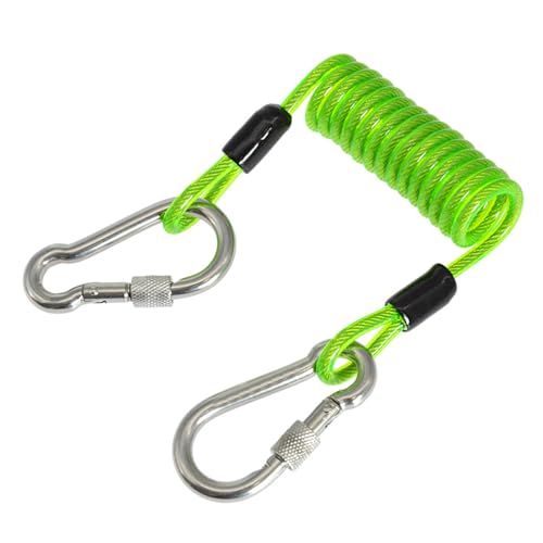 HUANGTNG Divings Coiled Lanyard Quickly Release Clip Heavy Antilost Underwaters Spring Coiled Camera for Dive Light