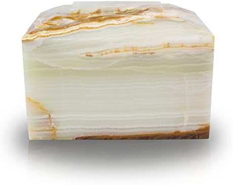 Natural Harmony Marble Box Cremation Urn - Extra Large - Holds Up to 250 Cubic Inches of Ashes - Marble Burial Urns for Ashes