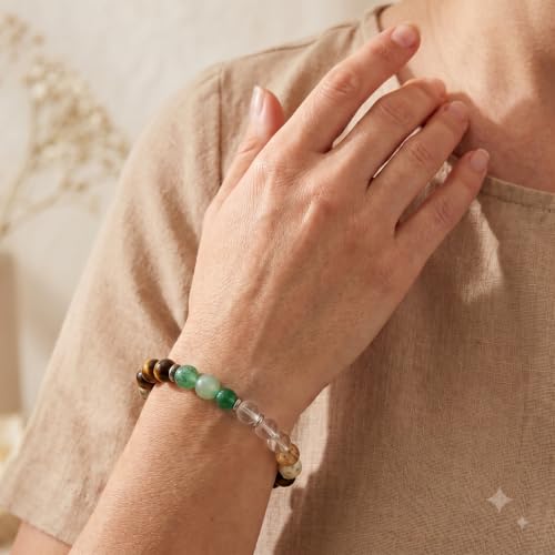 Image of Dhan Yog Bracelet |Attracts Wealth & Prosperity | Manifest Wealth with Citrine, Jade, Tiger Eye, Clear Quartz & Pyrite Stone | Bracelet for Man & Woman | Gift for Man & Woman