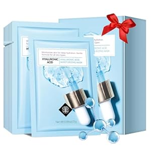 IREV Hyaluronic Acid Face Mask, Face Masks Skincare, Hydrating Mask For Face,Deep Moisturizing Face Sheet Mask, Facial Mask For All Skintypes, After Sun Face Mask, Hydrating Face Masks, Pack Of 10