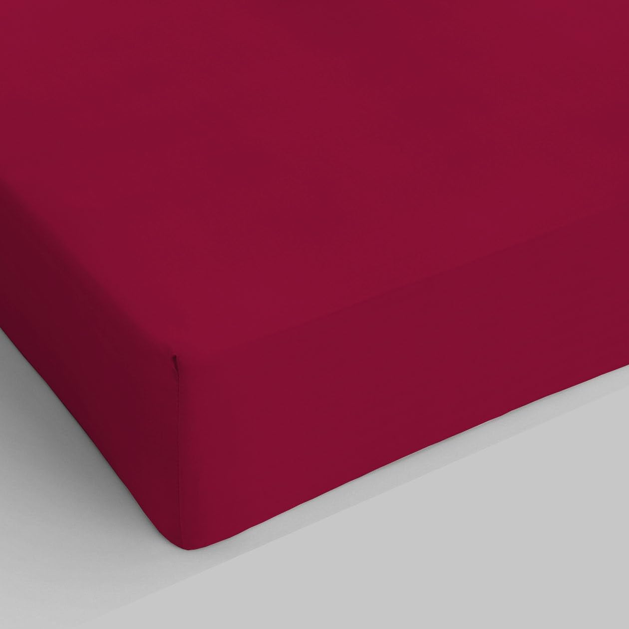 Sogni e Capricci Max Color Fitted Sheet with 25cm Corner, Bordeaux, single