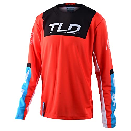 Troy Lee Designs 2022 Youth GP Jersey - Fractura (X-LARGE) (ORANGE/BLACK)